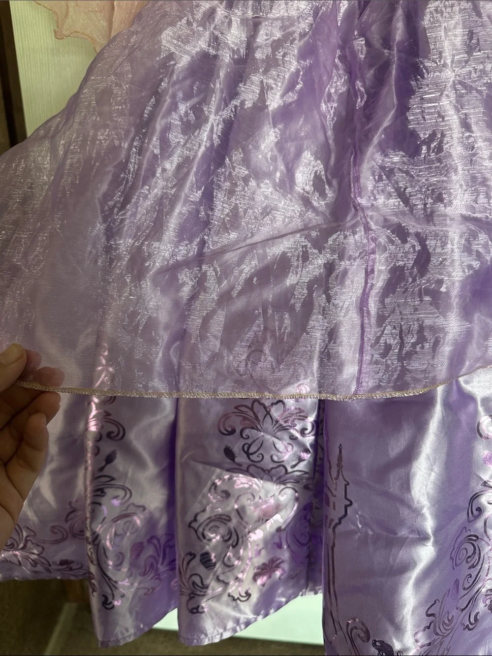 NWOT Disney Tangled Lavender and Pink Princess Dress Costume size Large